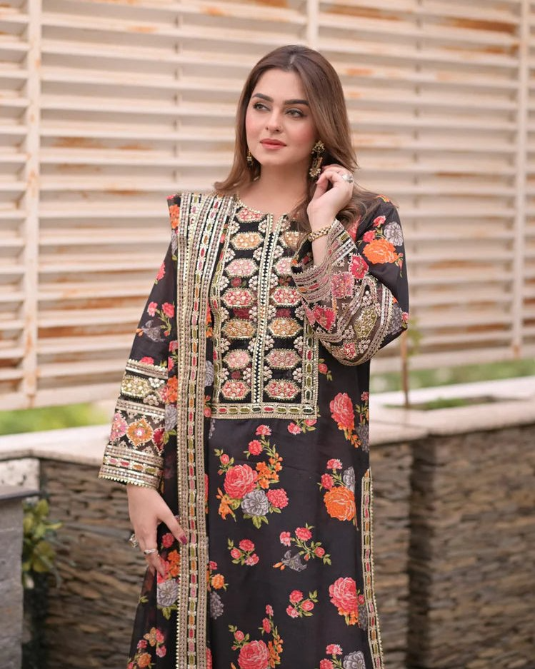 kareena - Heavy Embroidered Silk 3 Pc Suit